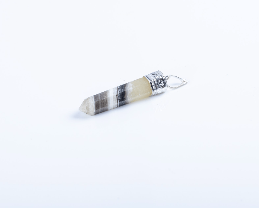 Calcite Single Point Pendant - AEORA ROCKS INDIA - Healing Crystals superstore