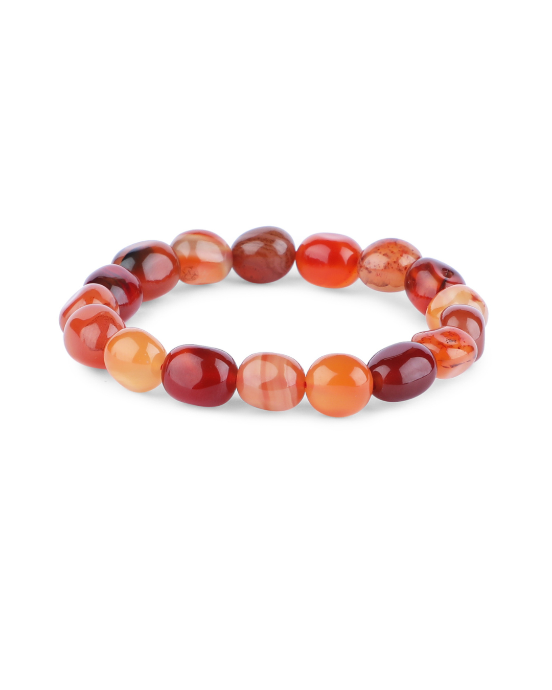 Carnelian Tumbled Bracelet - AEORA ROCKS INDIA -Healing Crystals superstore