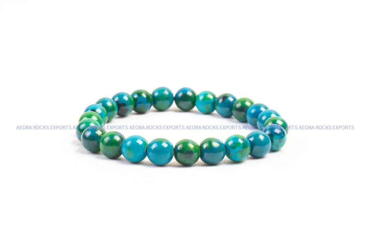 Chrysocolla Bead Bracelet 8mm in India - Aeora Rocks