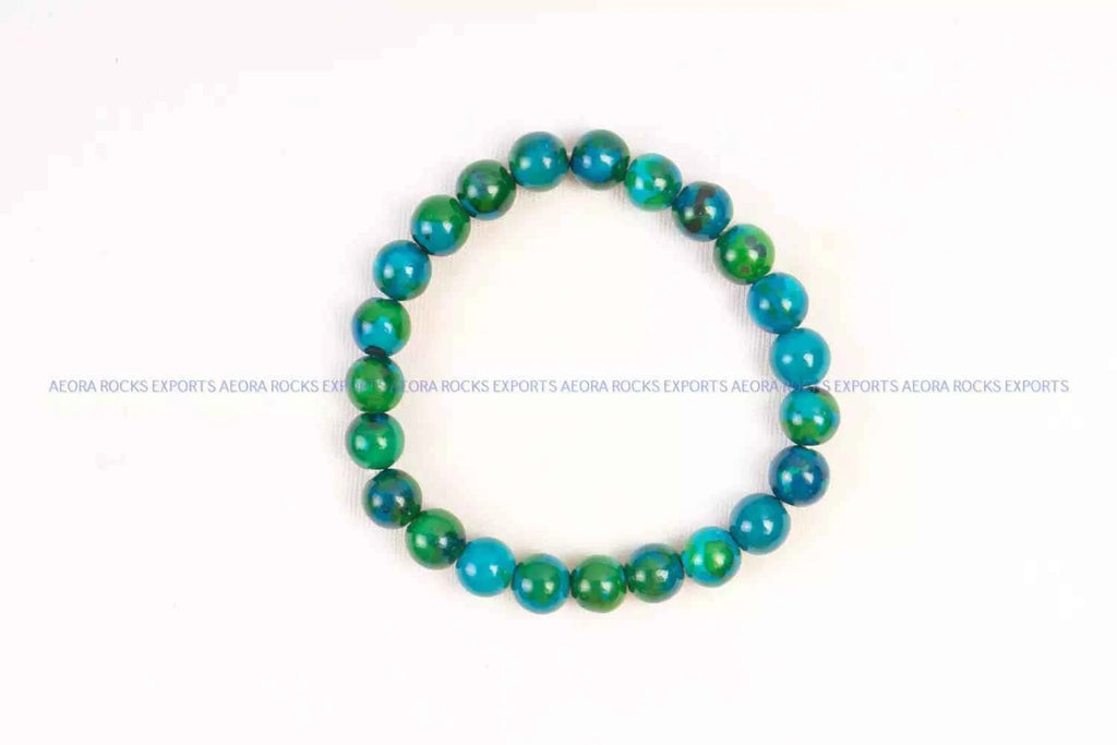 Chrysocolla Bead Bracelet 8mm in India - Aeora Rocks