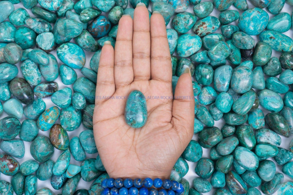 Chrysocolla Tumbled Stone - AEORA ROCKS INDIA - Healing Crystals superstore