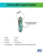 Chrysocolla Vogel Pendant - AEORA ROCKS INDIA - Healing Crystals superstore