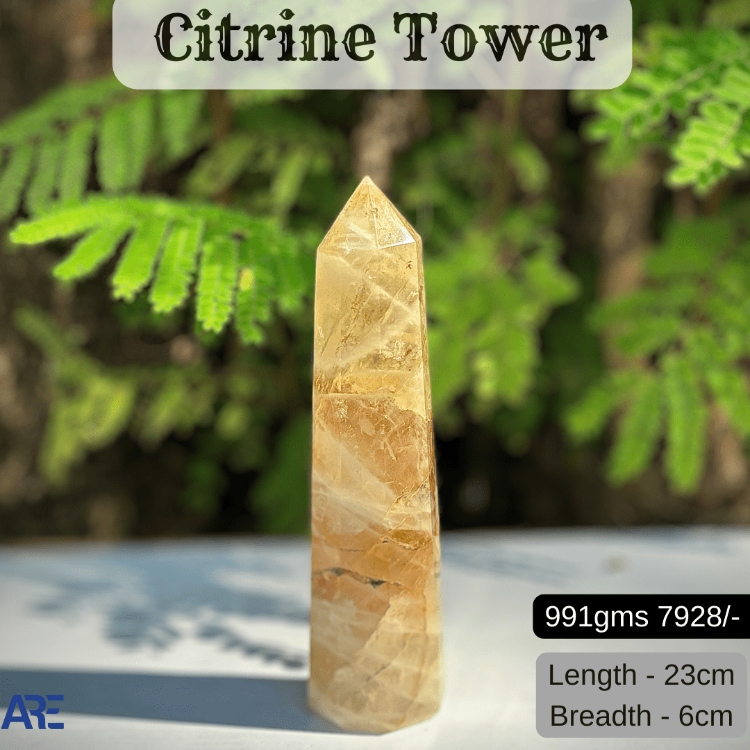 Citrine Tower - AEORA ROCKS INDIA - Healing Crystals superstore