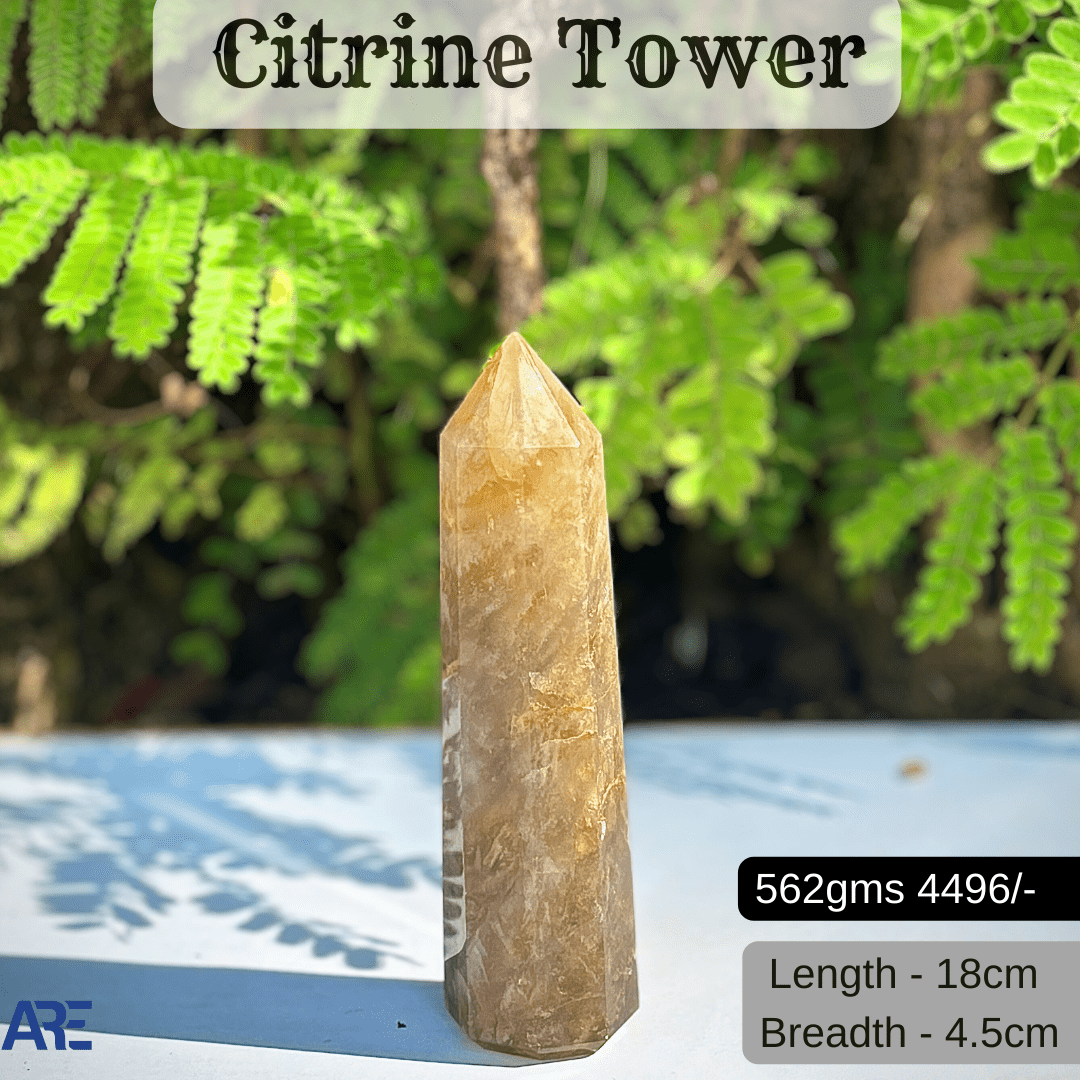 Citrine Tower - AEORA ROCKS INDIA - Healing Crystals superstore