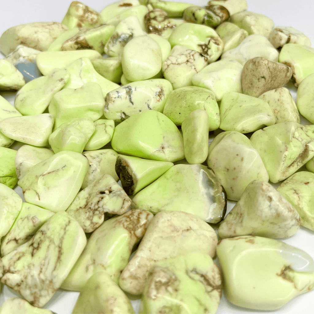 Citron Chrysoprase Tumbled Stone - AEORA ROCKS INDIA - Healing Crystals superstore