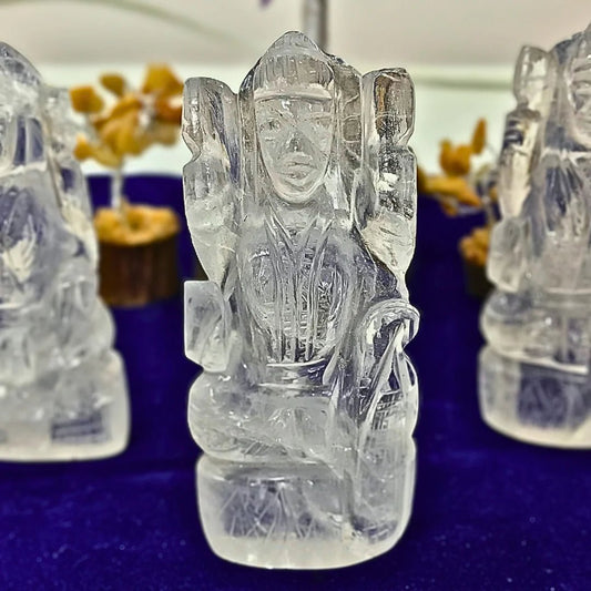 Clear Quartz Laxmi Mata Murti in India - Aeora Rocks - AEORA ROCKS INDIA - Healing Crystals superstore