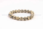 Dalmatian Jasper Bead Bracelet 8mm in India - Aeora Rocks