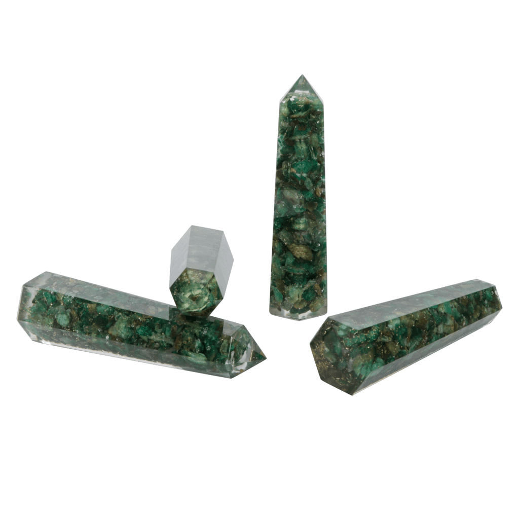 Dark Green Aventurine Orgonite Tower - AEORA ROCKS INDIA - Healing Crystals superstore