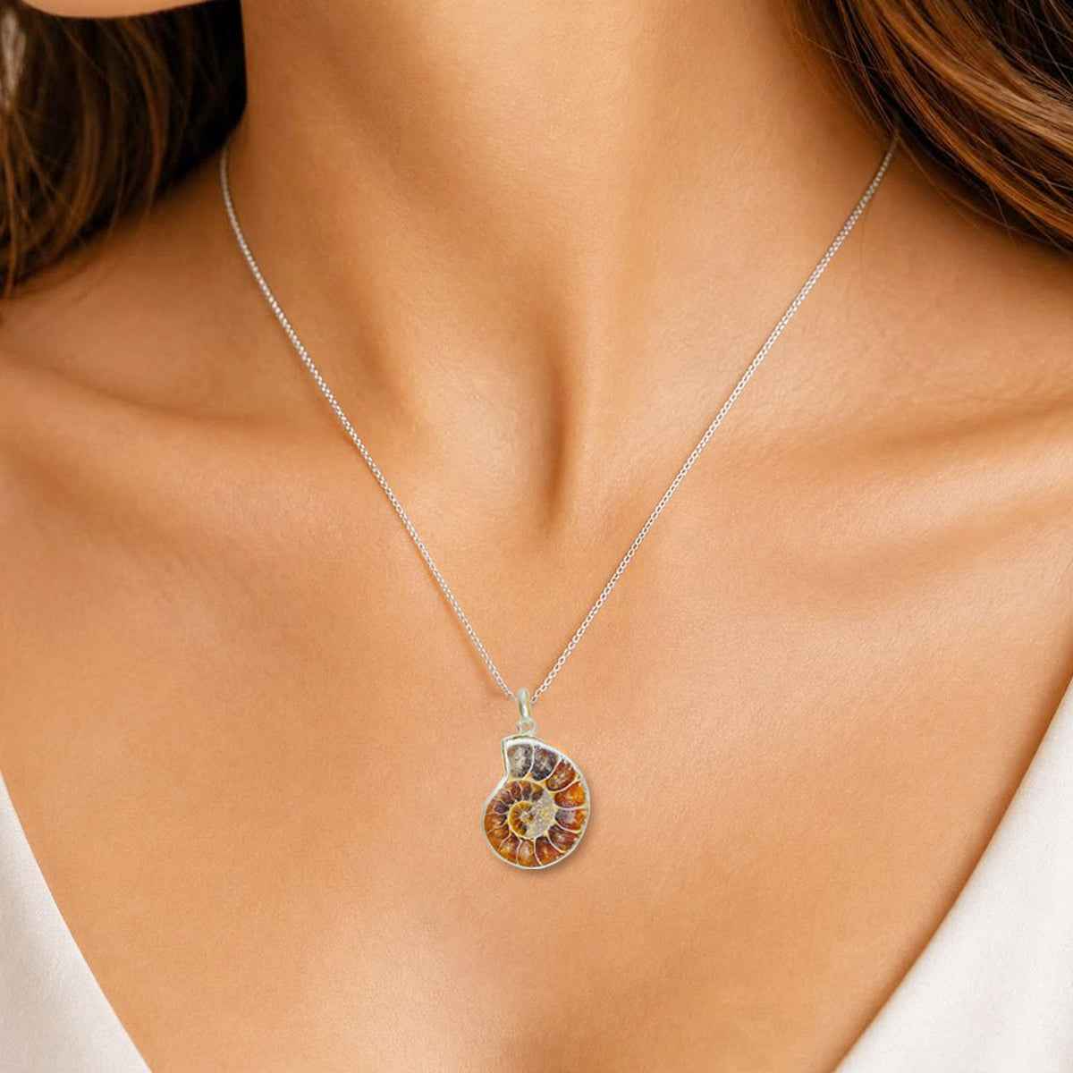 Ammonite Pendant – A Timeless Fossil of Growth & Positive Energy