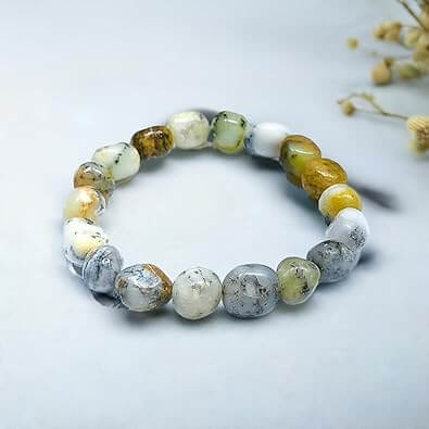 Dendritic Opal Tumbled Bracelet - AEORA ROCKS INDIA - Healing Crystals superstore