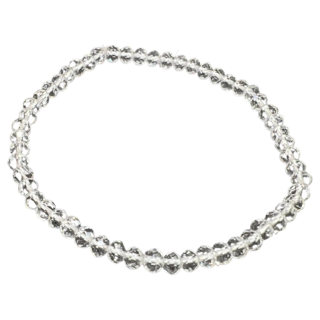 Faceted Clear Quartz Bead Bracelet in India - Aeora Rocks - AEORA ROCKS INDIA - Healing Crystals superstore