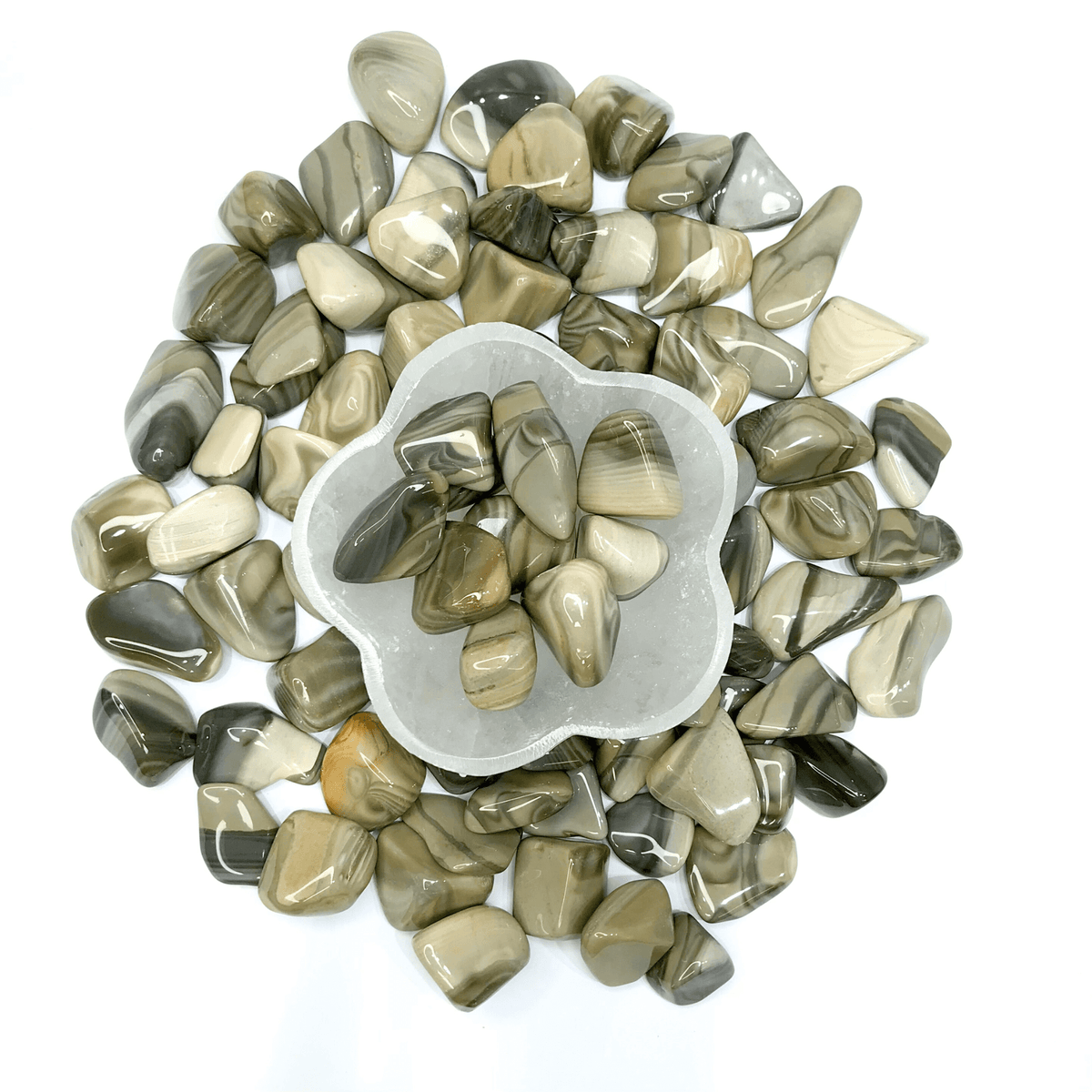 Flint Stone Poland Tumbled Stone - AEORA ROCKS INDIA - Healing Crystals superstore