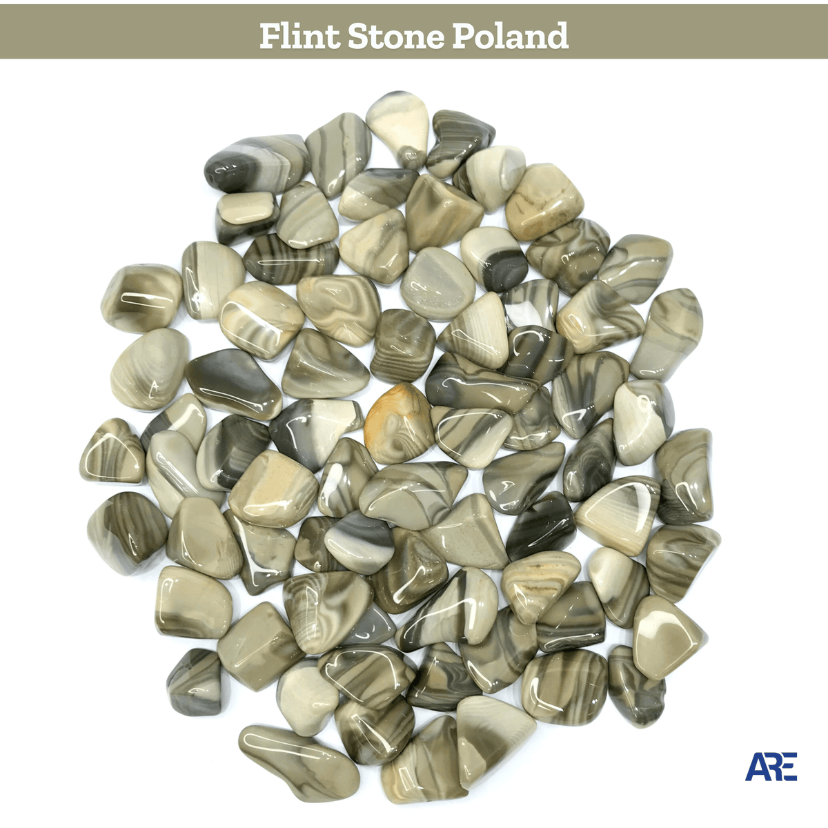 Flint Stone Poland Tumbled Stone - AEORA ROCKS INDIA -Healing Crystals ...