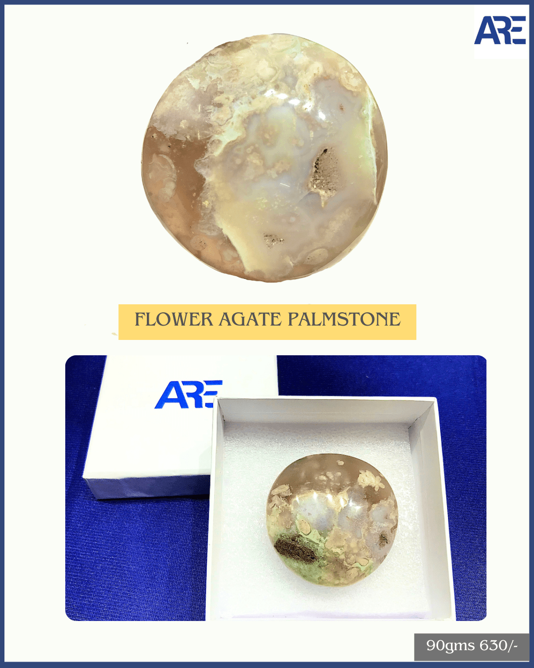 Flower Agate Palmstone - AEORA ROCKS INDIA - Healing Crystals superstore