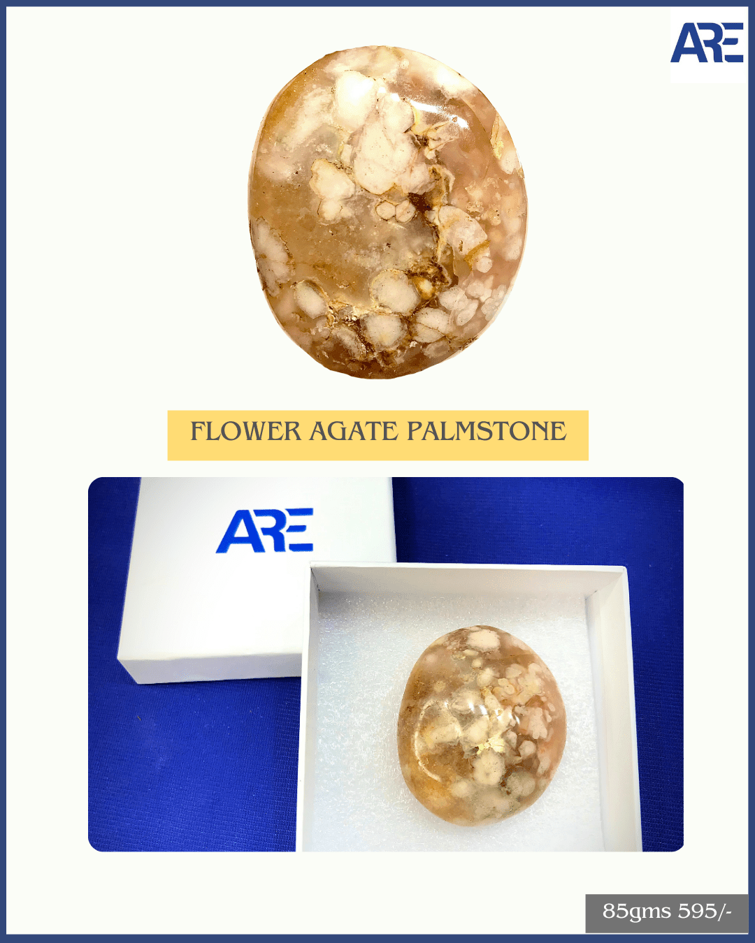 Flower Agate Palmstone - AEORA ROCKS INDIA - Healing Crystals superstore