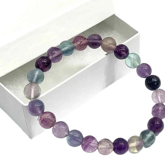Fluorite Bead Bracelet 8mm in India - Aeora Rocks