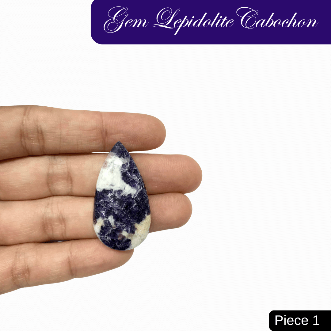 Gem Lepidolite Cabochons - AEORA ROCKS INDIA - Healing Crystals superstore