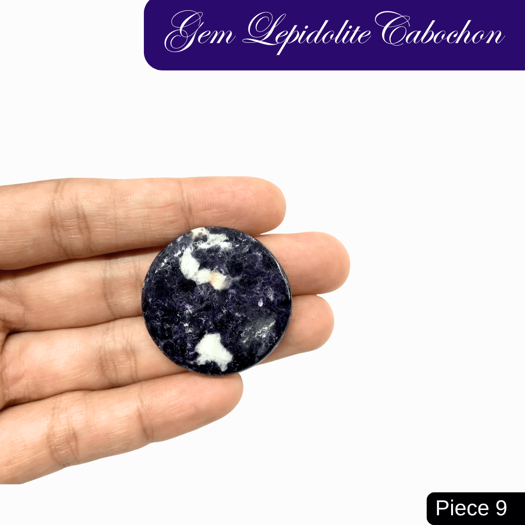 Gem Lepidolite Cabochons - AEORA ROCKS INDIA - Healing Crystals superstore
