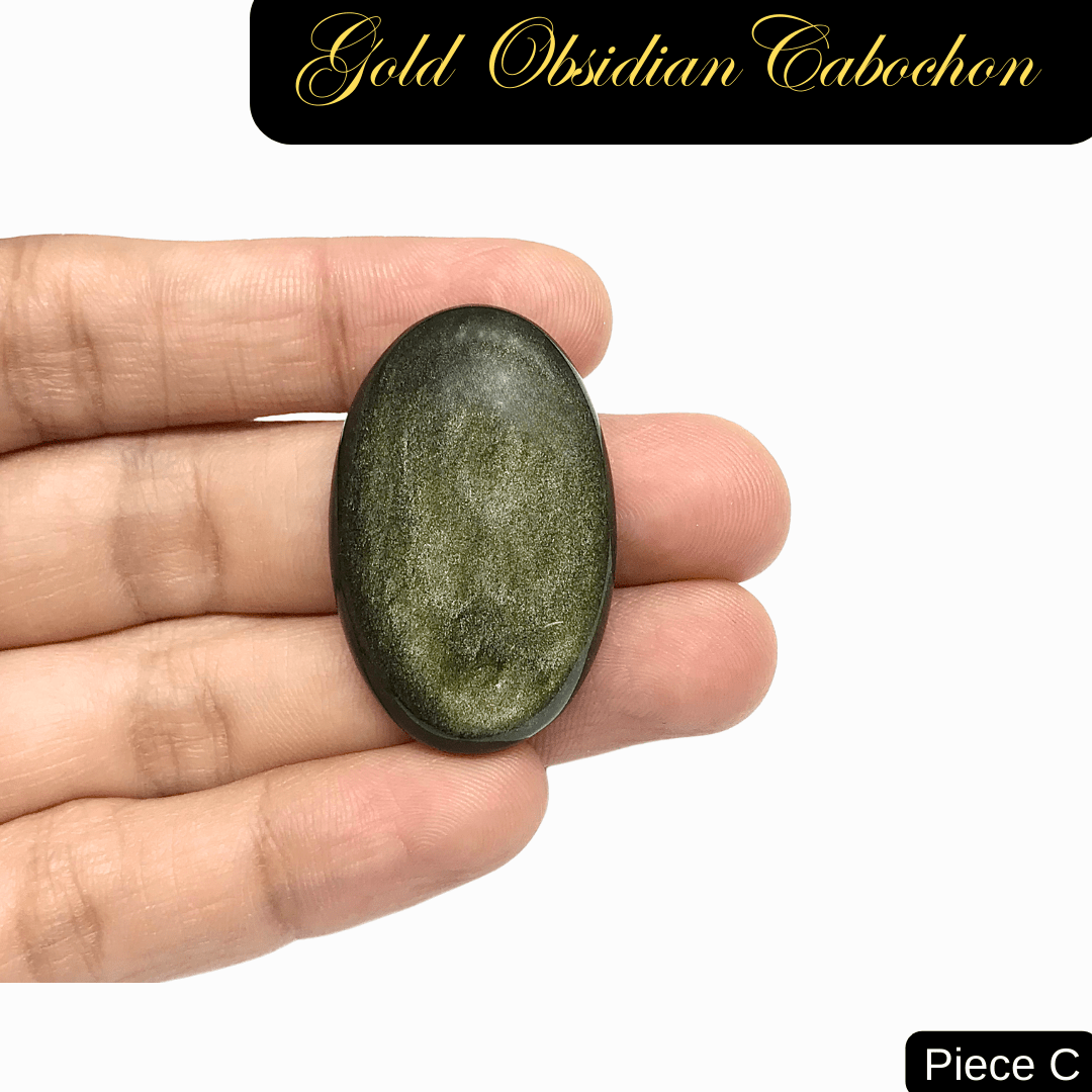 Gold Obsidian Cabochons - AEORA ROCKS INDIA - Healing Crystals superstore