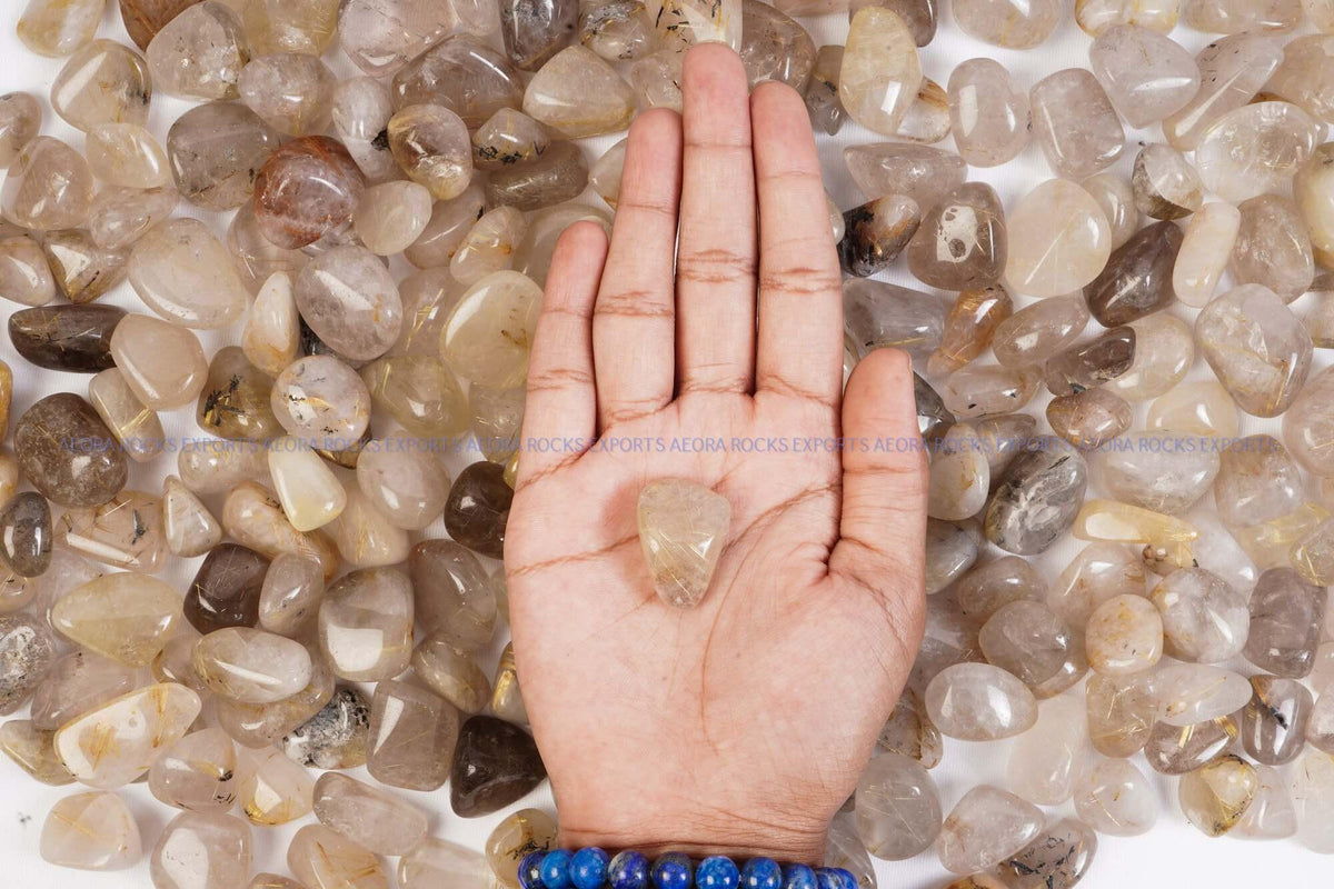 Golden Rutile Tumbled Stone in India - Aeora Rocks - AEORA ROCKS INDIA - Healing Crystals superstore