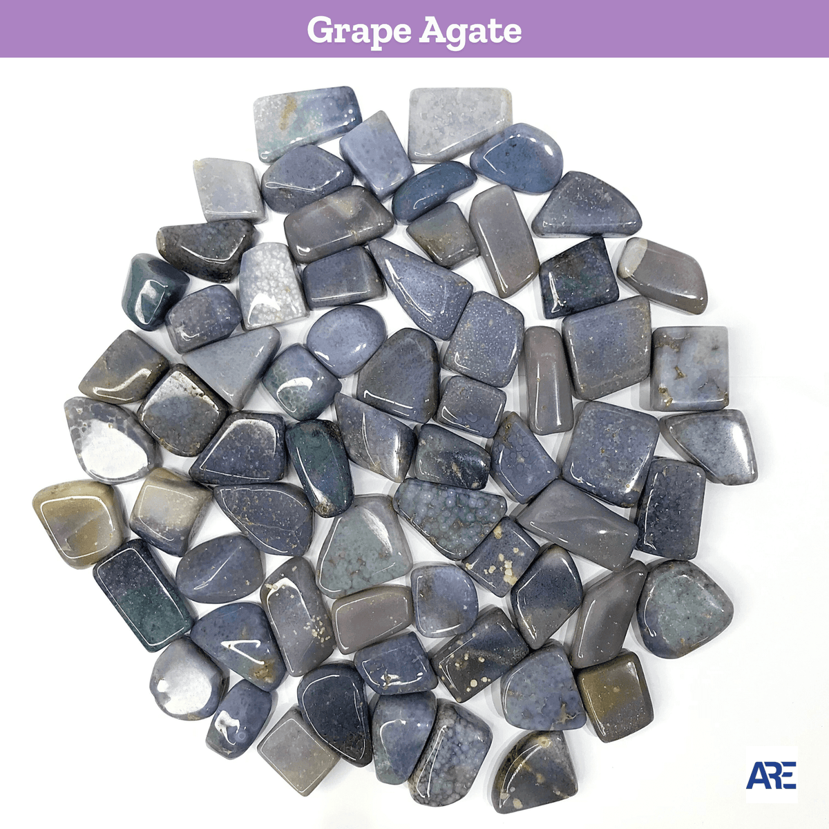 Grape Agate Tumbled Stone - AEORA ROCKS INDIA - Healing Crystals superstore