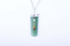 Green Aventurine Chapti Pendant with Seven Chakra Beads - AEORA ROCKS INDIA - Healing Crystals superstore