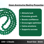 Green Aventurine Japa Mala - AEORA ROCKS INDIA - Healing Crystals superstore