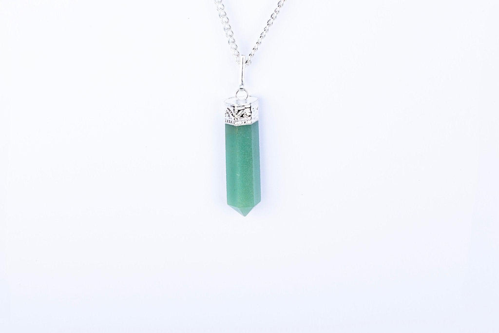 Green Aventurine Single Point Pendant - AEORA ROCKS INDIA - Healing Crystals superstore