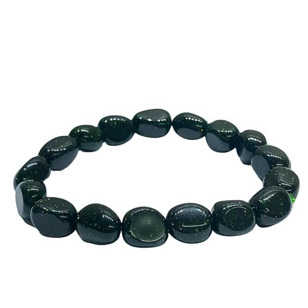 Green Goldstone Tumbled Bracelet - AEORA ROCKS INDIA - Healing Crystals superstore