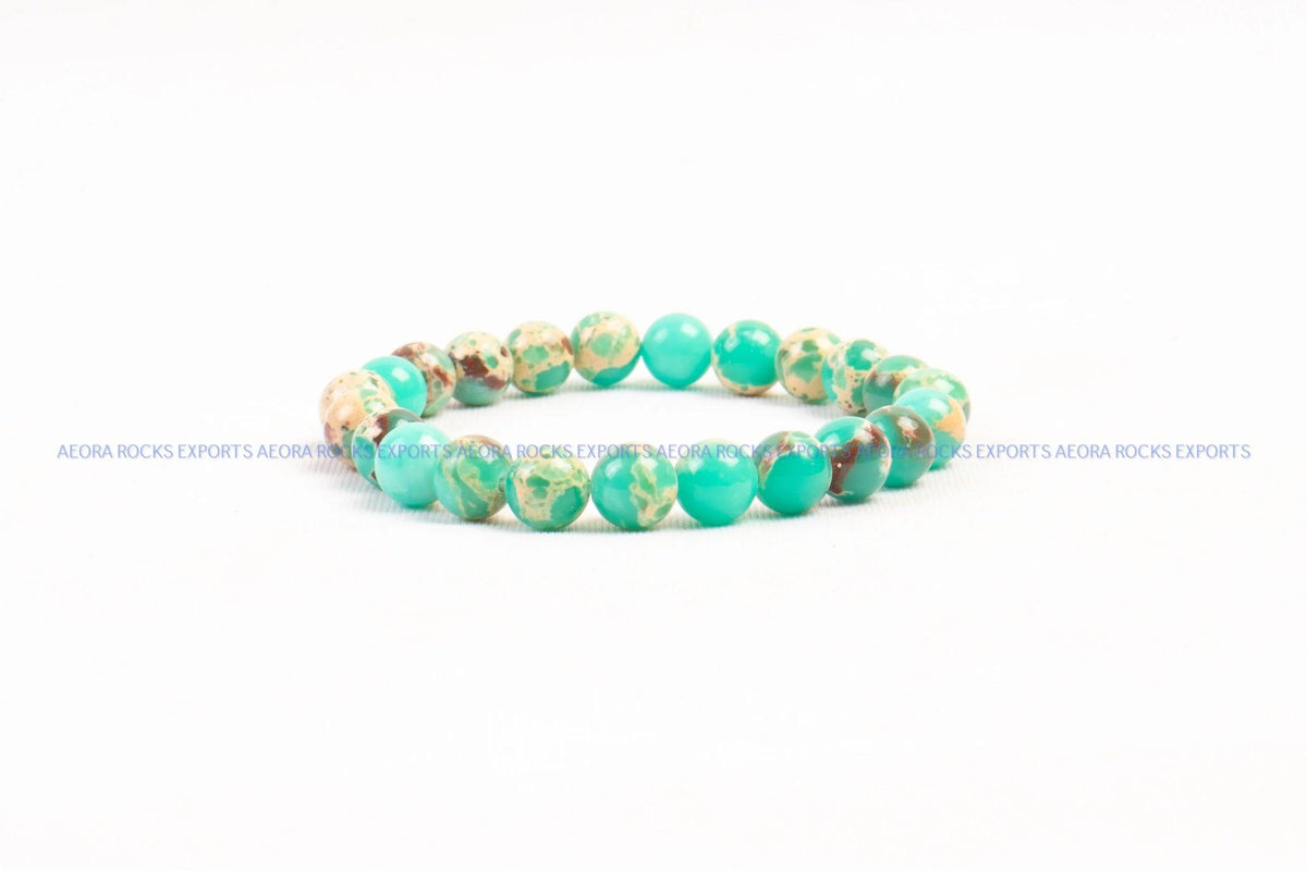 Green Magnesite Bead Bracelet in India - Aeora Rocks - AEORA ROCKS INDIA - Healing Crystals superstore
