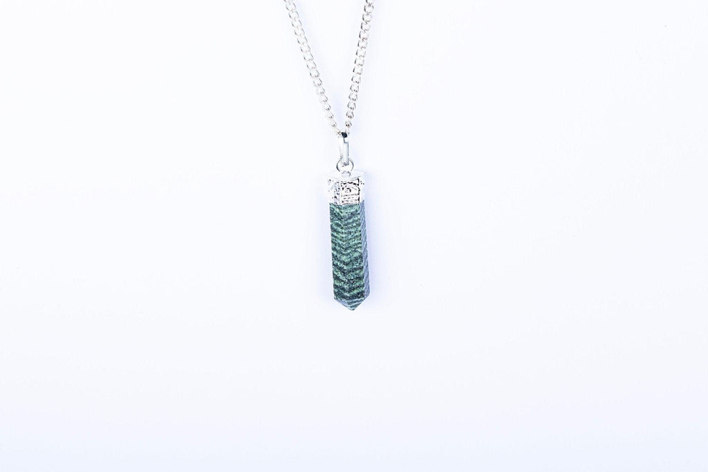 Green Tiger Eye Single Point Pendant - AEORA ROCKS INDIA - Healing Crystals superstore