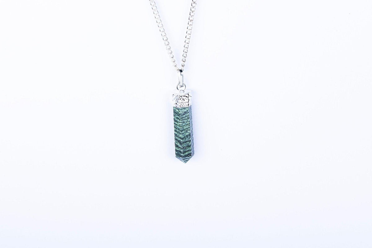Green Tiger Eye Single Point Pendant - AEORA ROCKS INDIA - Healing Crystals superstore