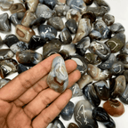 Grey Agate Eye Tumbled Stone - AEORA ROCKS INDIA - Healing Crystals superstore