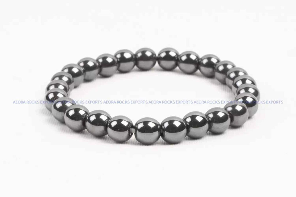 Hematite Bead Bracelet 8mm in India - Aeora Rocks
