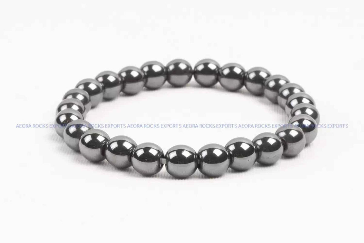 Hematite Bead Bracelet 8mm in India - Aeora Rocks
