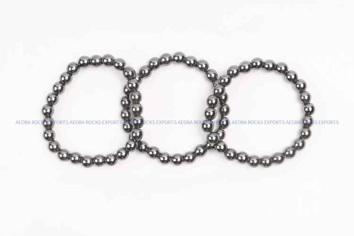 Hematite Bead Bracelet 8mm in India - Aeora Rocks