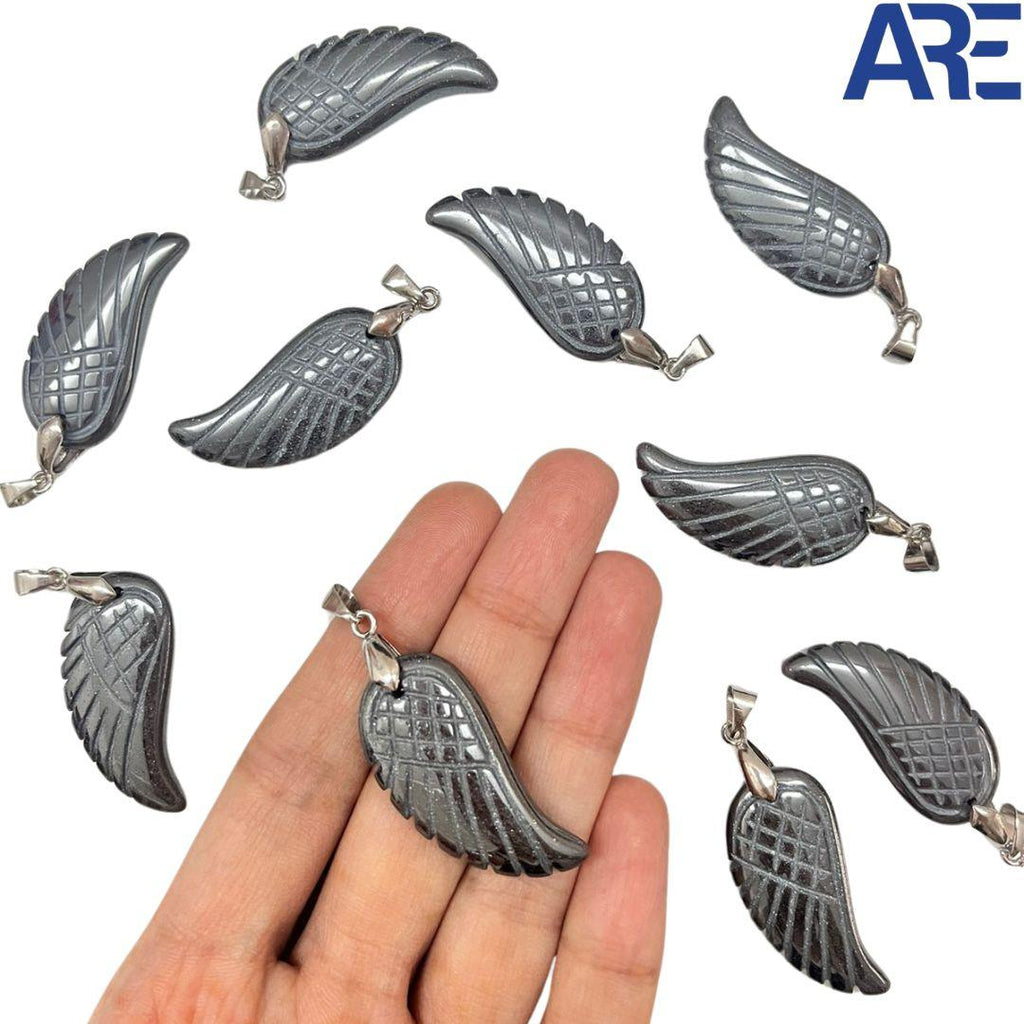 Hematite Wing Pendant - AEORA ROCKS INDIA - Healing Crystals superstore