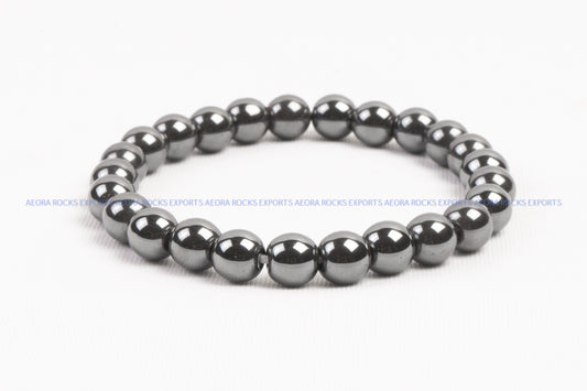 Hematite 8mm Bead Bracelet in India