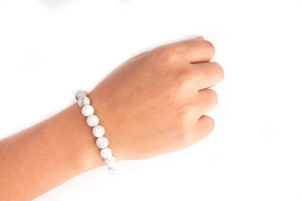 Howelite Bead Bracelet 8mm in India - Aeora Rocks