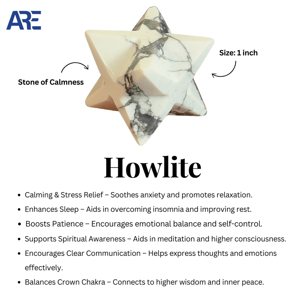Howlite Merkaba - AEORA ROCKS INDIA - Healing Crystals superstore