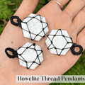 Howlite Thread Wrapped Pendant - AEORA ROCKS INDIA - Healing Crystals superstore