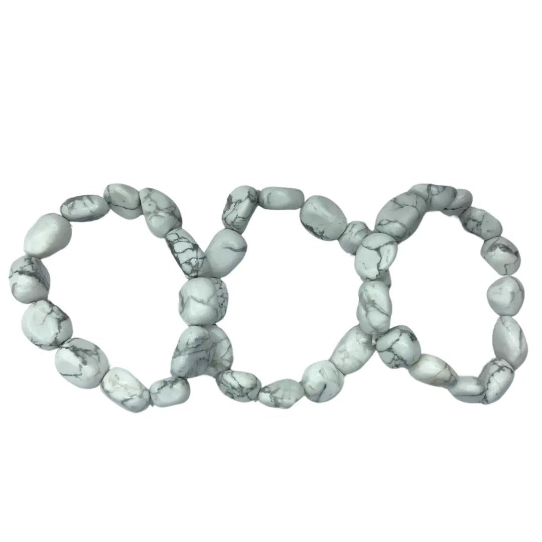 Howlite Tumbled Bracelet in India - Aeora Rocks - AEORA ROCKS INDIA - Healing Crystals superstore