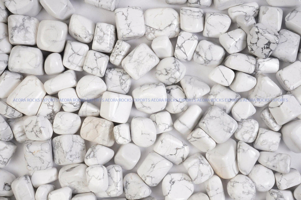 Howlite Tumbled Stone - AEORA ROCKS INDIA - Healing Crystals superstore