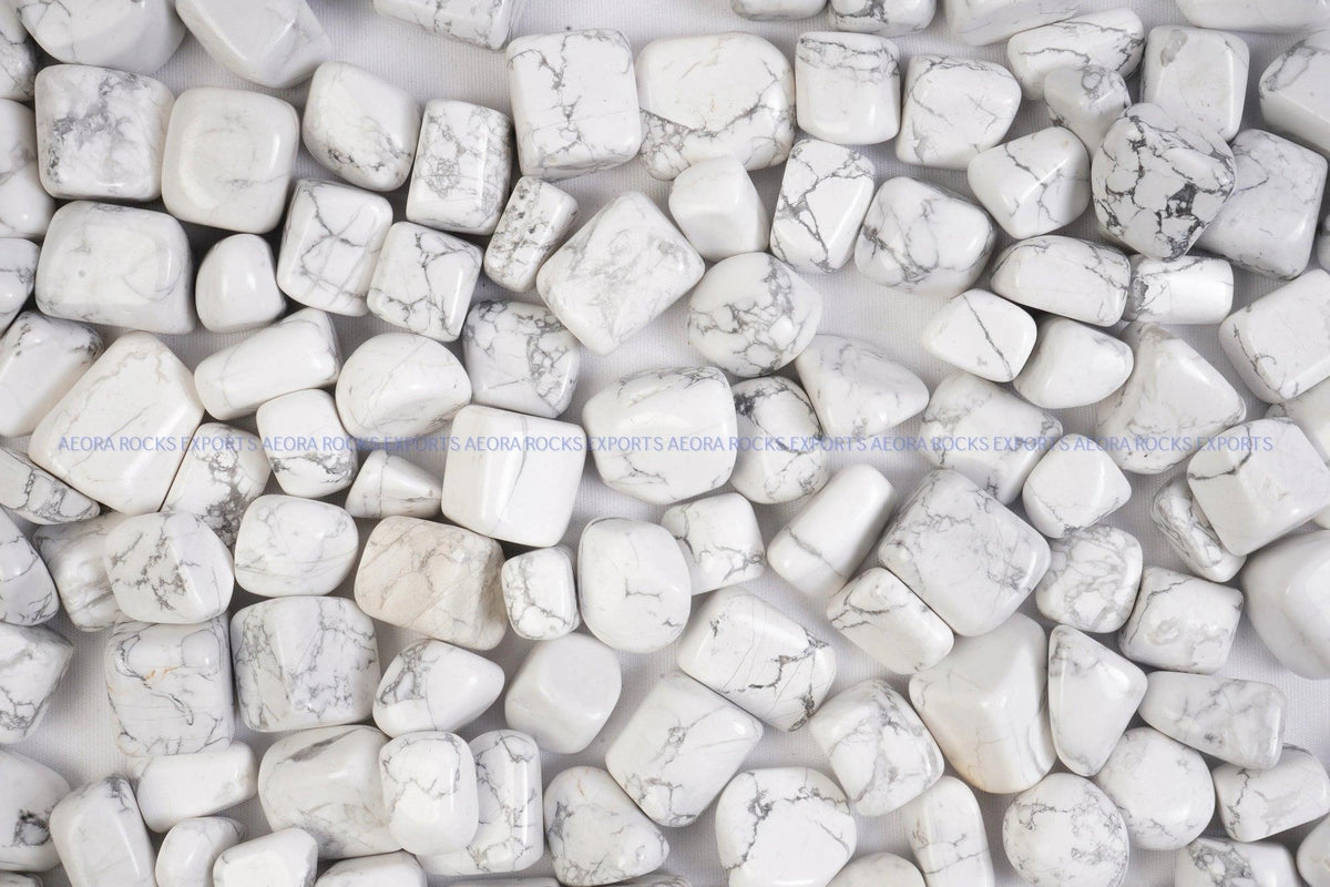 Howlite Tumbled Stone - AEORA ROCKS INDIA - Healing Crystals superstore
