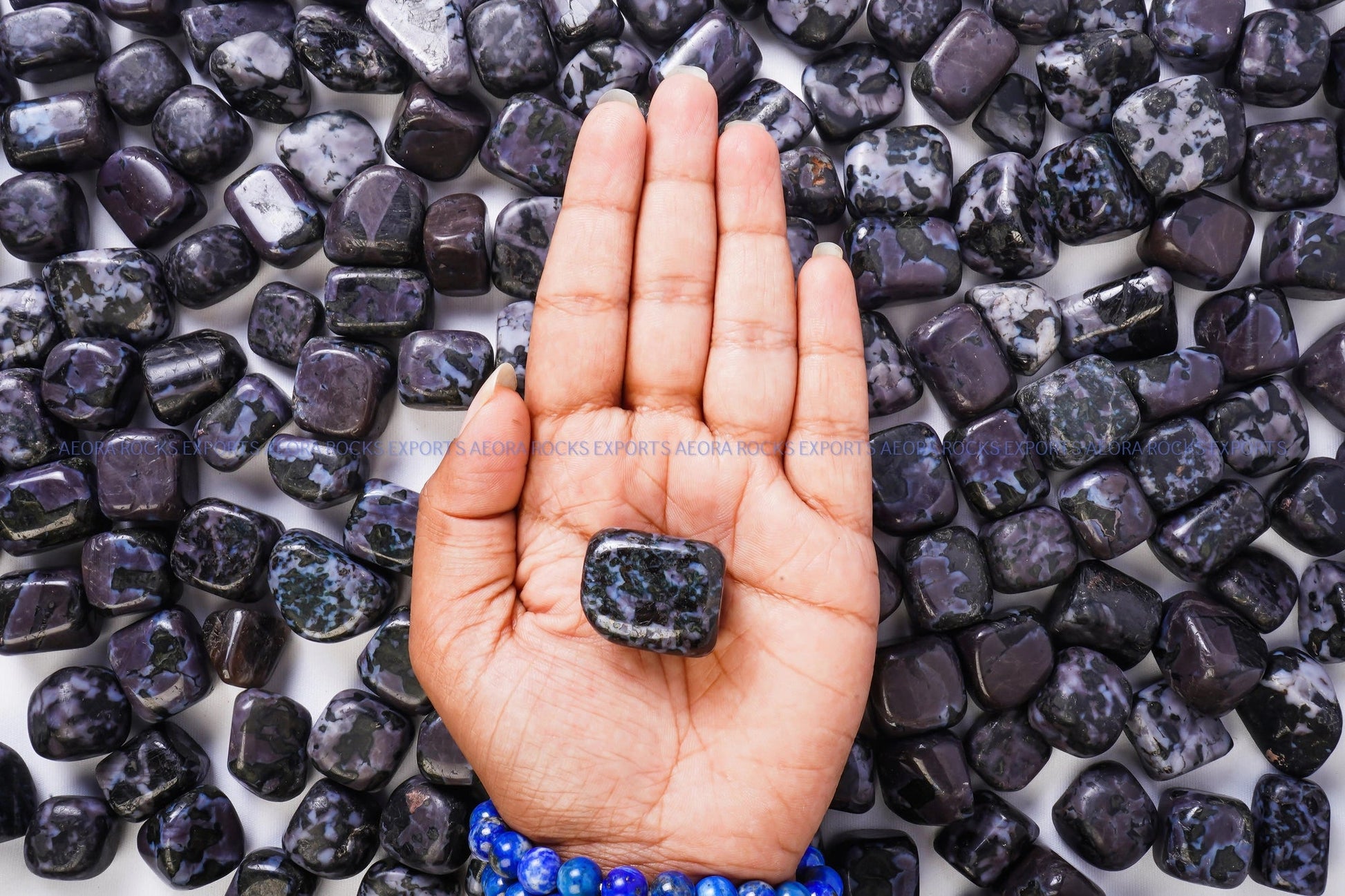 Indigo Gabro Tumbled Stone in India - Aeora Rocks - AEORA ROCKS INDIA - Healing Crystals superstore