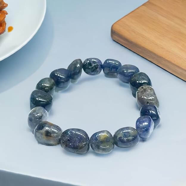 Iolite Tumbled Bracelet - AEORA ROCKS INDIA - Healing Crystals superstore