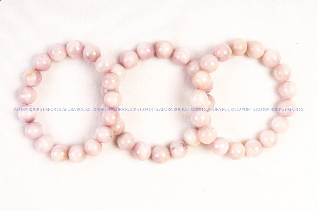 Kunzite Bead Bracelet in India - Aeora Rocks - AEORA ROCKS INDIA - Healing Crystals superstore