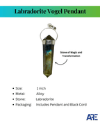 Labradorite Vogel Pendant - AEORA ROCKS INDIA - Healing Crystals superstore