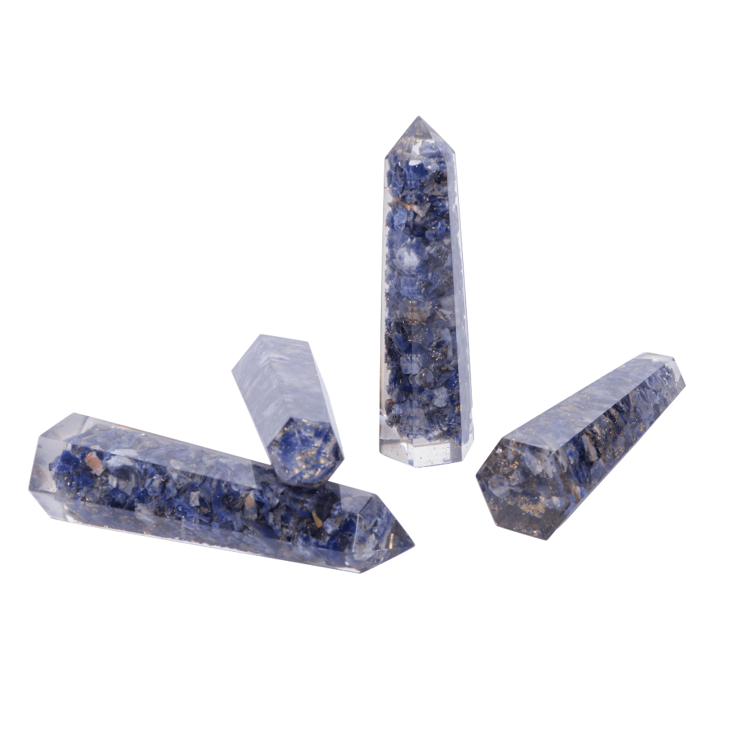 Lapis Lazuli Orgonite Tower - AEORA ROCKS INDIA - Healing Crystals superstore