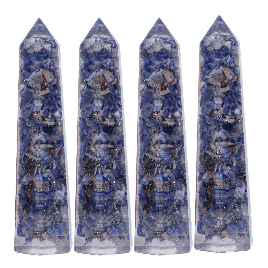 Lapis Lazuli Orgonite Tower - AEORA ROCKS INDIA - Healing Crystals superstore